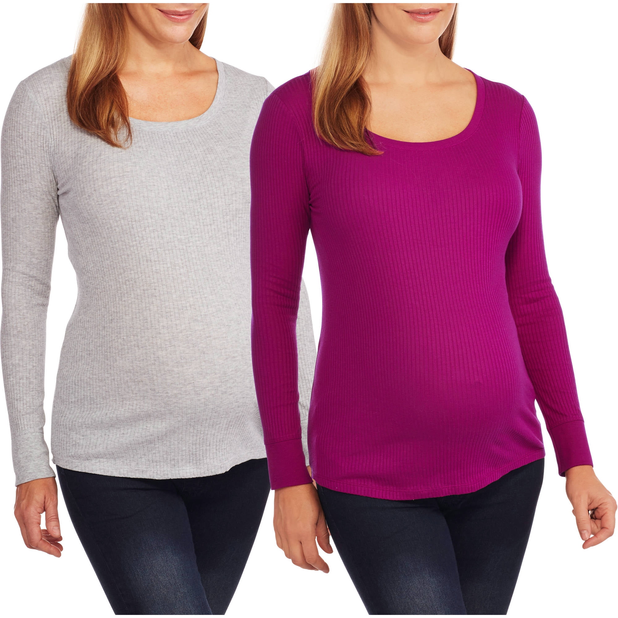 long sleeve scoop neck tops