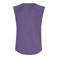 thumbnail image 5 of ADSSDQ Mens Cotton Sleeveless Tank Tops Cut Off Muscle Gym T Shirts Running Beach Loose Fit Tees Basic Workout Tops Purple M, 5 of 5
