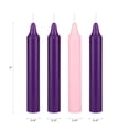 thumbnail image 3 of Mega Candles 4 pcs Unscented Christmas Advent Candles Set, Hand Poured Premium Wax Taper Candle 5 Inch x 3/4 Inch, Holidays, Occasions, Events, Festivities, Devotional, Church, Wreath, Party, Gifts, 3 of 4