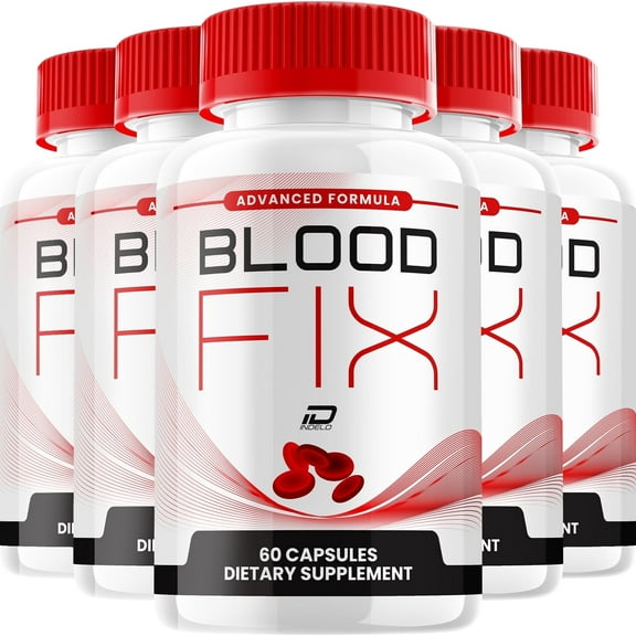 Blood Fix Capsules – BloodFix All Natural Glycogen Support, 5 Pack, 300 Capsules