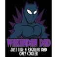 thumbnail image 2 of Men's Marvel Black Panther Wakandan Dad Just Like a Regular Dad Only Cooler  Pull Over Hoodie Black Medium, 2 of 4
