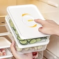 thumbnail image 3 of Clear 950ML Fridge Stores Crisper Fresh Food Fruit Container Plastic Microwavable Bento Box Refrigerator Organizer Freezer Box, 3 of 8