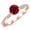 Rose Gold, variant on 2.3 Carat 14K White Gold Classic Side Stone Pave Set Diamond Engagement Ring with a 2 Carat Natural White Diamond Center (Heirloom Diamond Quality)