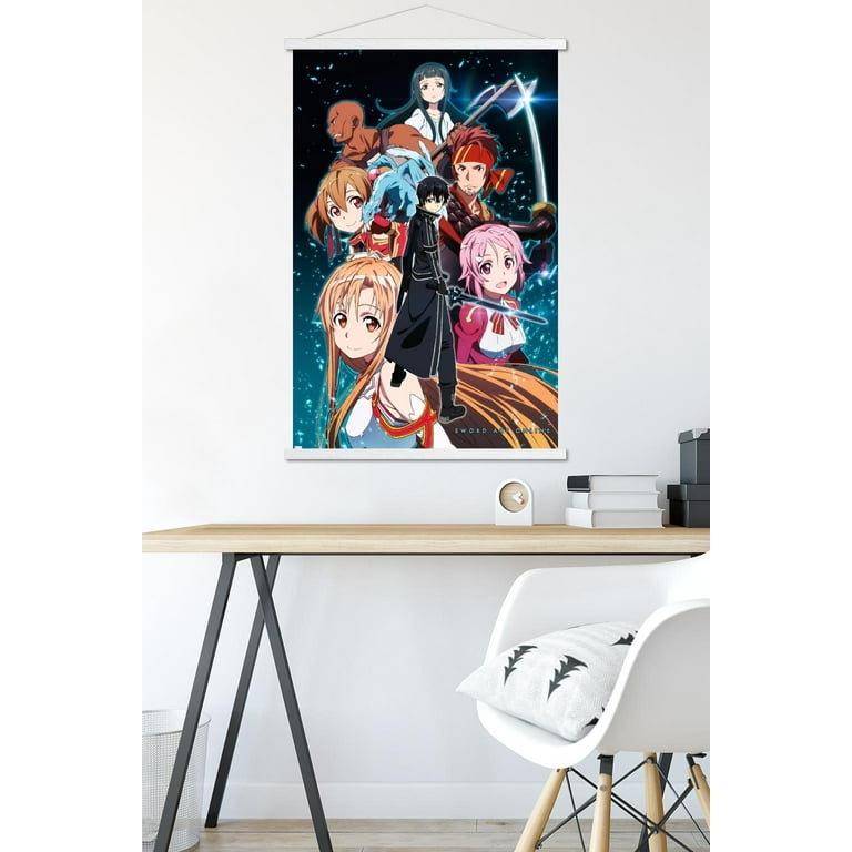 ZKFG Sword Art Online Fiction Adventure Science Anime Poster Canvas Art  Poster and Wall Art Picture Print Modern Family Bedroom Decor Posters