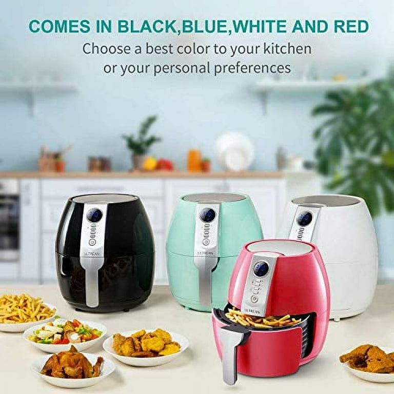 Air Fryer, Fabuletta 4.2 Qt Air Fryer Air Fryers With 9 Cooking Functions ,  Shake Reminder, Powerful 1550W Electric Hot Air Fryer Oilless Cooker,  Tempered Glass Display, Dishwasher-Safe & Nonstick 