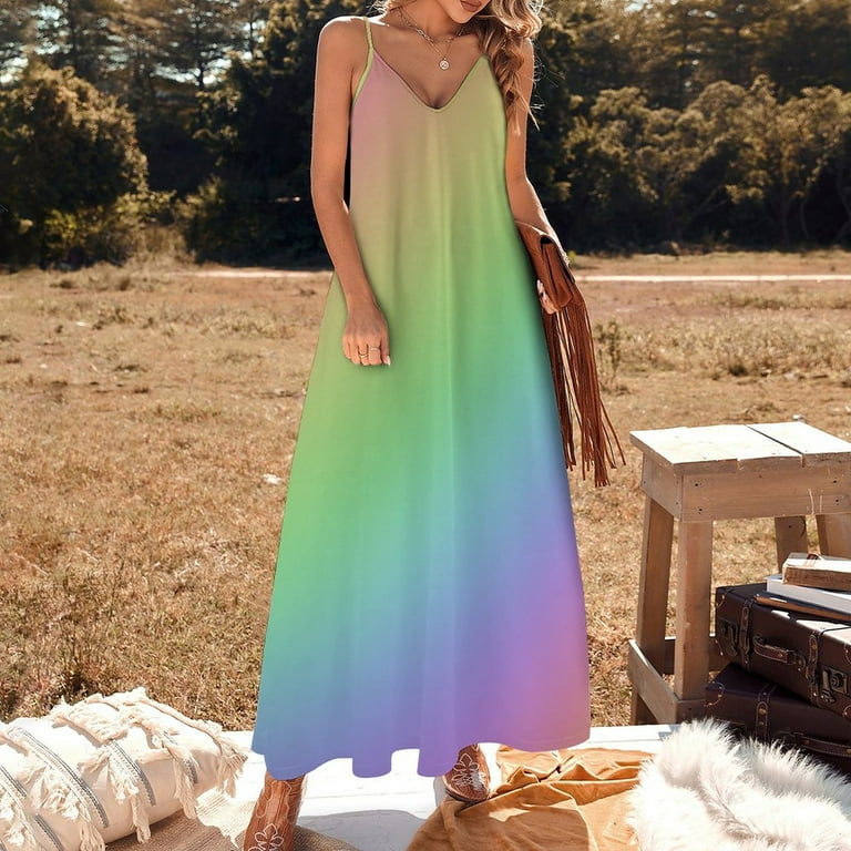 pastel rainbow bridesmaid dresses Bebe Women's Beaded Gown, Size Small in Tangerine Polyester main image 1
