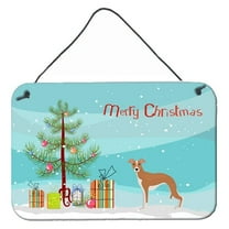 Carolines Treasures CK3460DS812 Italian Greyhound Christmas Tree Wall or Door Hanging Prints 8x12 multicolor