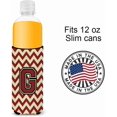 thumbnail image 4 of WWS-Letter G Chevron Maroon and Gold Ultra Beverage Insulators for Slim cans, 4 of 4