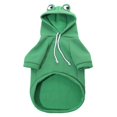 thumbnail image 7 of Autumn and Winter Cat Hooded Pet Jacket Warm Fleece Hoodie Dog Clothing Cartoon Frog Cosplay Costume Halloween Sweatshirt (Purple,2XL), 7 of 7