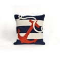 thumbnail image 1 of TransOceanImports 7FP8S140033 Coussin Carré Bleu Marine d'Ancre, 1 of 1
