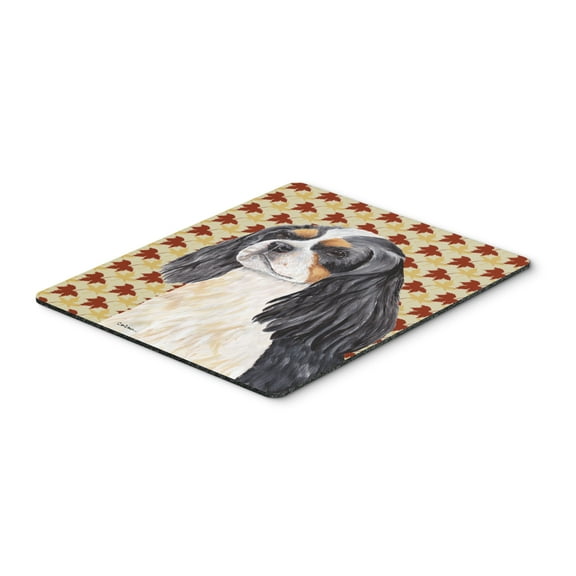 Carolines Treasures SC9231MP "Cavalier Spaniel Fall Leaves Portrait Mouse Pad Hot Pad or Trivet" Large multicolor
