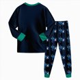 thumbnail image 2 of WXFAZCVU Boys Fall Outfits Long Sleeve Graphic Print Top Pants Kids 2 Piece Cotton Sleepwear Size 5-6 Years, 2 of 6