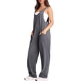 thumbnail image 2 of Jumpsuits for Women Casual Sleeveless Rompers Maternity Jumpsuits Baggy Overalls Loose Fit Dark Gray XXL, 2 of 8