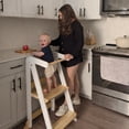 thumbnail image 4 of HARPPA Foldable Toddler Kitchen Tower, Standing Tower for Kids Age 1.5-6 Years, White, 4 of 9