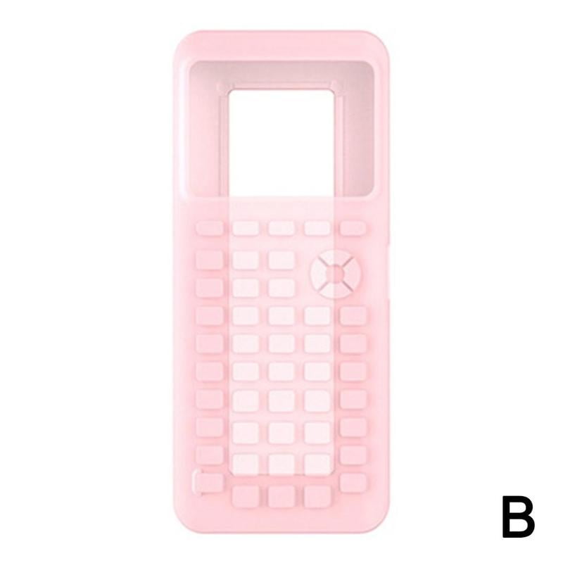 Replacement Case Cover Compatible with Texas Instruments Ti-84 Graphing Calculator Silicon Skin Protective Anti-Scretch Cases for Ti 84 Plus Clear Pink Silicone Case for Ti 84 Plus CE Calculator