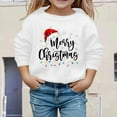 thumbnail image 2 of gcong Christmas Sweatshirt for Kids Girls Long Sleeve Crewneck Pullover Santa Claus Reindeer Print Sweat Shirt Toddler Winter Shirt Fall Tops, 2 of 5