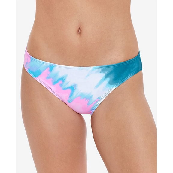 Salt Cove Junior's Horizon Dye Ruched Back Hipster Bikini Bottoms Swimsuit Blue Size X-Small