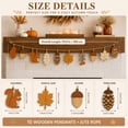 thumbnail image 3 of SLYNSHome Autumn Wooden Garland Banner, Wood Maple Leaf Pinecone Bunting, Fall Harvest Hanging Decor For Mantel Wall Indoor Thanksgiving Season Home Party Decoration, 3 of 5