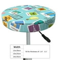 thumbnail image 2 of Goofa World Travel1 Printed Stool Covers Round, Waterproof Round Bar Stool Covers Anti-Slip Round Bar Stool Seat Cover with Elastic Bands Durable -, 2 of 7