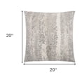 thumbnail image 4 of Gray Silver Metallic Tonal Print Throw Pillow, 4 of 6