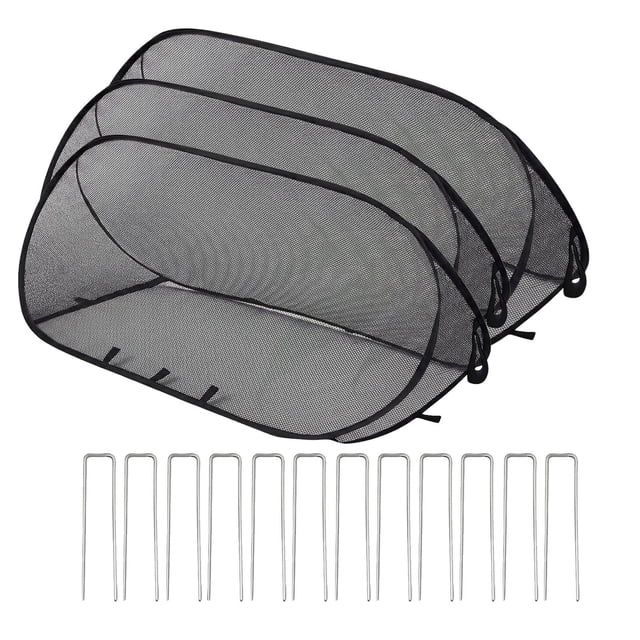 Up Garden Mesh Net Cover 100x40x40cm Foldable Tent WithGround Portable Cage For Raised Bed Bird Barrier Netting For Vegetable Strawber