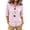 Pinks, variant on HappyYEE Women's Plaid Long Sleeve Shirt - Plus Size Lapel Collar Button Front Blouses - Loose Fits Breathable Casual Tops 4XL
