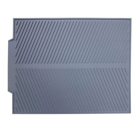 

Dish Drying Mat Anti-Slip Drip Tray with Gutter Heat-Resistant Kitchen Accessories