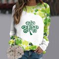 thumbnail image 2 of Pompotops Mode de la Saint-Patrick Sweat-Shirt Décontracté à Manches Longues Col Rond Imprimé pour Femmes Blouse en Solde, 2 of 5