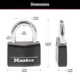 thumbnail image 3 of Candado de Aluminio Master Lock rosa con llave de 1-9/16 Pulgadas, 3 of 7
