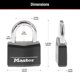 thumbnail image 3 of Candado de Aluminio Master Lock rosa con llave de 1-9/16 Pulgadas, 3 of 7