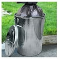thumbnail image 5 of Galvanized Steel Trash Cans with Lids - 2 Pack, 20 Gallon Round Outdoor Garbage Bins - Gray Metal Trash Can for Yard, Patio, Garage, 5 of 9