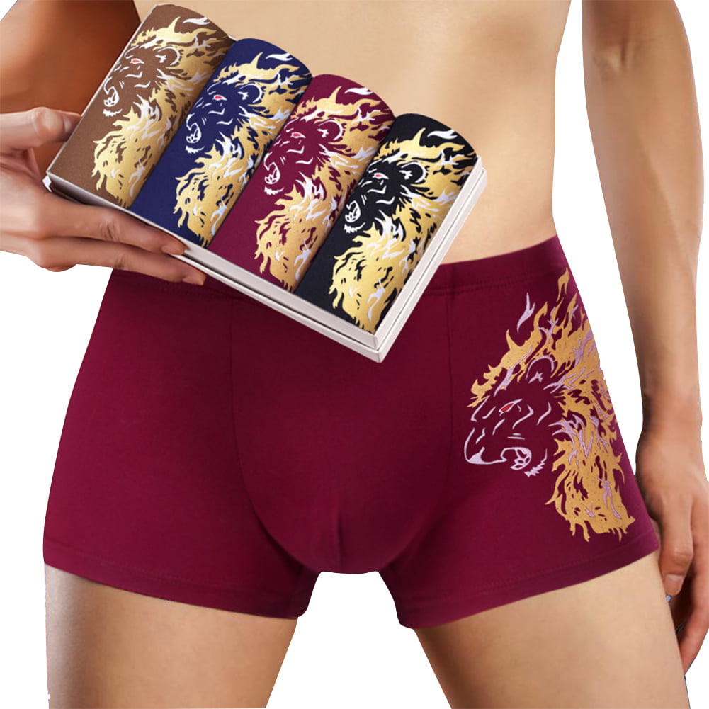 4PCS Mens Boxers Underwear Bamboo Fiber Shorts Briefs Men Seamless Pack New Soft 