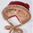 thumbnail image 2 of Winter Bear Ear Beanie Knit Warm Slouchy Hat for Women Fleece Lined Knitted Bucket Cap Beanies Hats Ear Protection, 2 of 7
