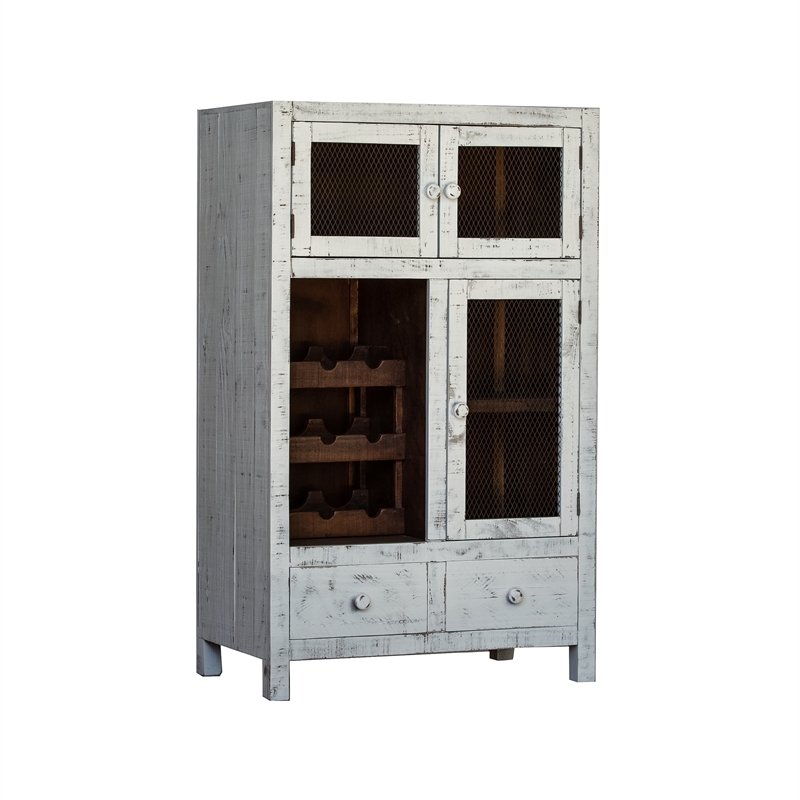 Picket House Furnishings Irving Wine Cabinet in Distressed ...
