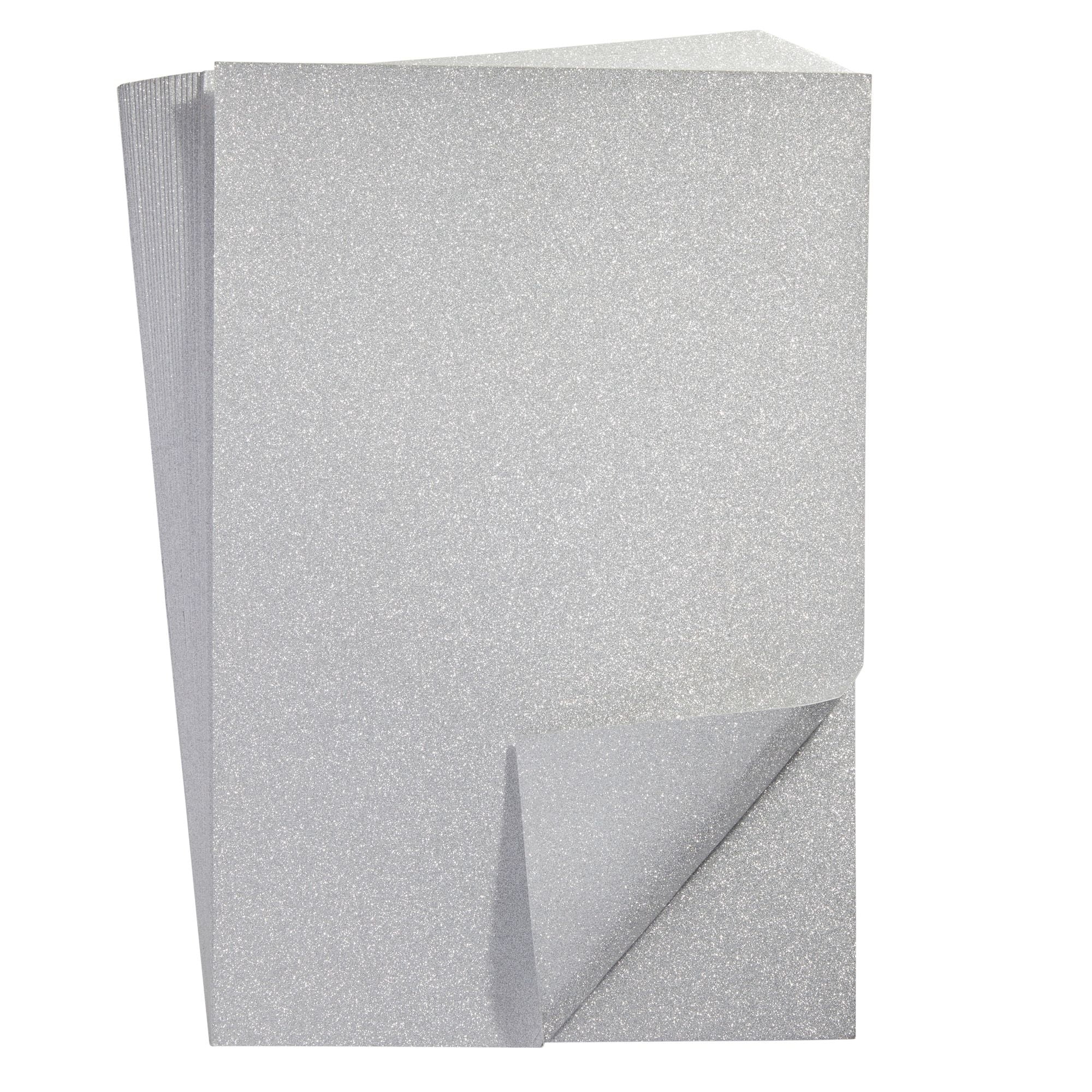 Silver Glitter Cardstock 8.5 x 11 - 10 Sheets - Spellbinders Paper Arts