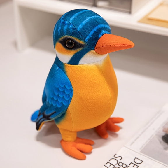 9.85in Woodpecker Stuffed Animal Plush Toy , Toy Pillow for Christmas, Birthday Gift,Sofa Bed Home Decoration,Blue