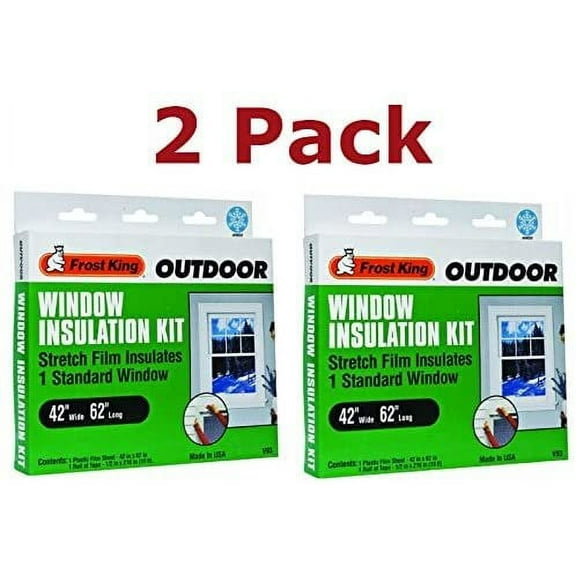 Frost King Stretch Window Insulation Kit - Indoor Frost Window Plastic Insulate - 42 x 62 In