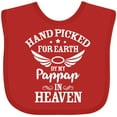 thumbnail image 3 of Inktastic Handpicked for Earth by My Pappap in Heaven with Angel Wings Boys or Girls Baby Bib, 3 of 4