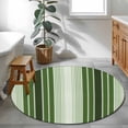 thumbnail image 3 of Round Rugs 4Ft, Forest Green Ombre Stripe Round Area Rug Washable Indoor Throw Carpet, Farmhouse Simple Striped Soft Non Slip Circle Rug for Kitchen Nursery Room Home Decor Aesthetic, 3 of 8