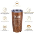 thumbnail image 2 of 20oz Patriotic Daddy Tumbler Vacuum Insulated The Man, The Myth, The Legend Best Dad Gift Wood Design Father's Day & Birthday, 2 of 6