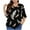 Black, variant on Womens Plus Size Tops 3/4 Ruffle Sleeve Shirt Casual V-Neck Pleated T-Shirt Trendy Loose Fitting Retro Boho Floral Blouses Tops,Black,4XL