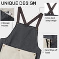 HonorHut Adjustable Cross Back Kitchen Apron Waterproof with Towel and ...