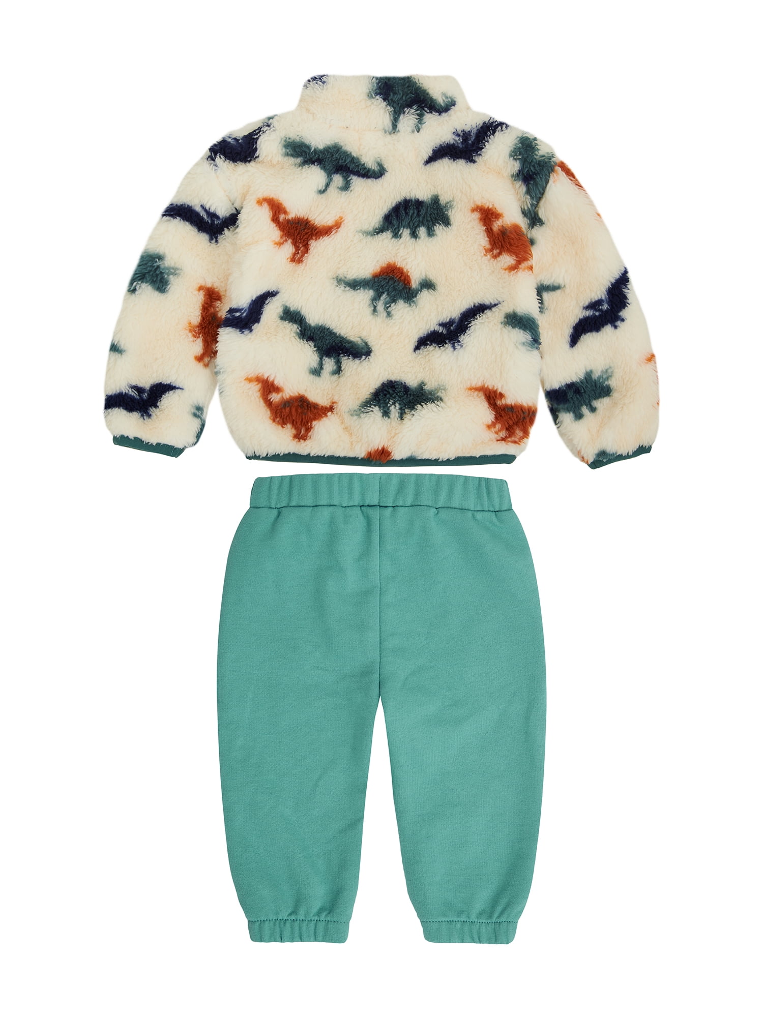 Wonderluxe Baby Boys' Teddy Fleece Pullover and Jogger Pants Set, 2-Piece, Sizes 0/3M-24M