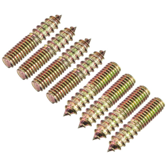 Unique Bargains 5/16-18x1-1/2' Hanger Bolts, 16 Pack Double Ended Screws Wood Dowel Screws