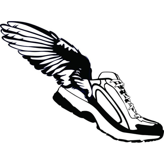 Wall Design Pieces Winged Shoes Rubber Shoes Angel Wings 20x20