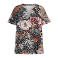 thumbnail image 3 of ALLLIST Womens Summer Tops Short Sleeve V-Neck White Graphic T-Shirts Casual Printed T Shirts for Women, 3 of 3