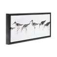 thumbnail image 2 of Stupell Industries Coastal Minimal Beach Bird Sandpipers Black Floating Frame Canvas Art, 25 x 11, by Avery Tillmon, 2 of 7