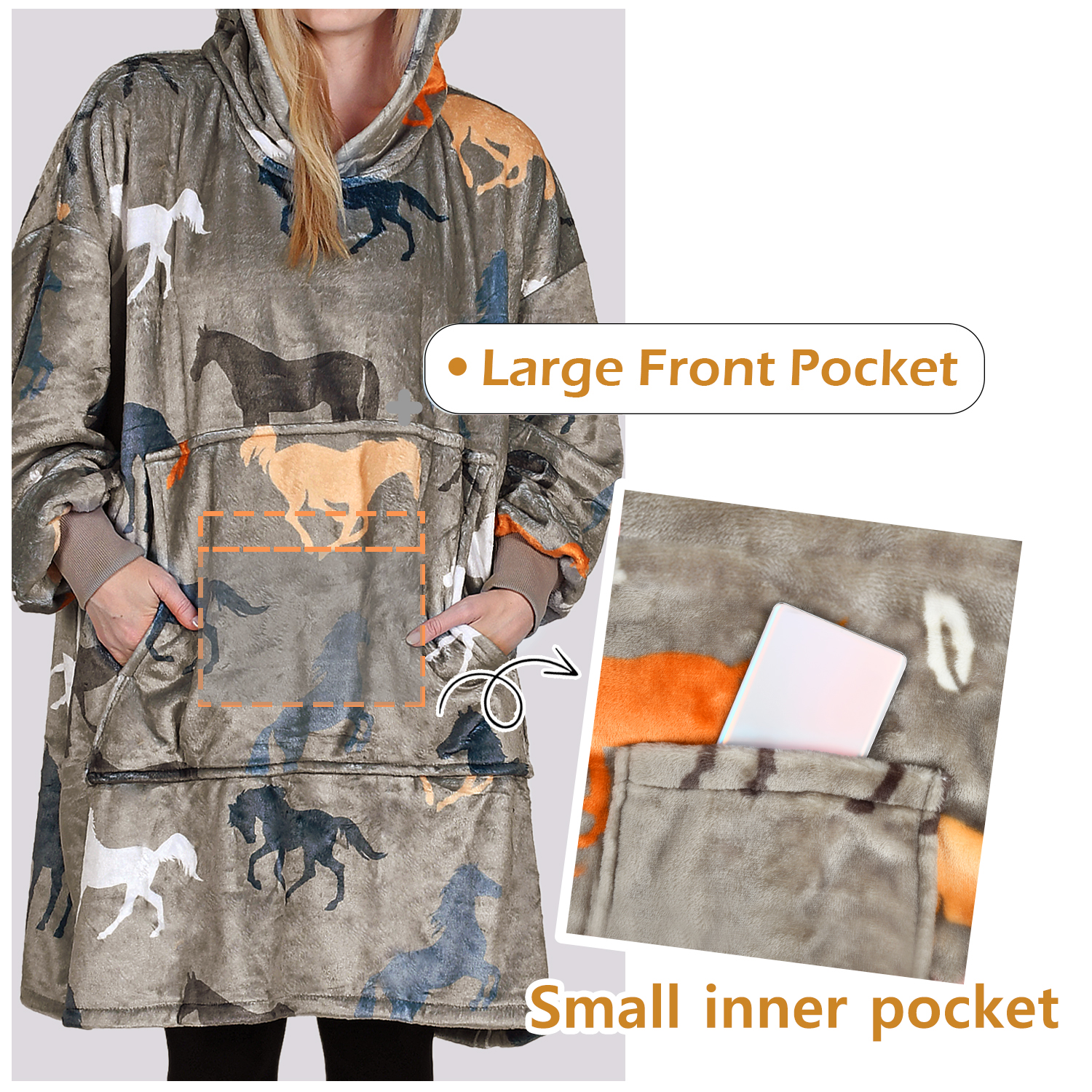 Catalonia Oversized Blanket Hoodie Sweatshirt, Wearable Fleece Pullover for Adult Men Women Teenagers Kids Wife Girlfriend