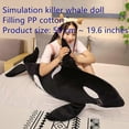 thumbnail image 2 of Peluche de ballena, peluche realista, simulación de orca, peluche de orca de 5,9 m, regalo para niños, 2 of 5