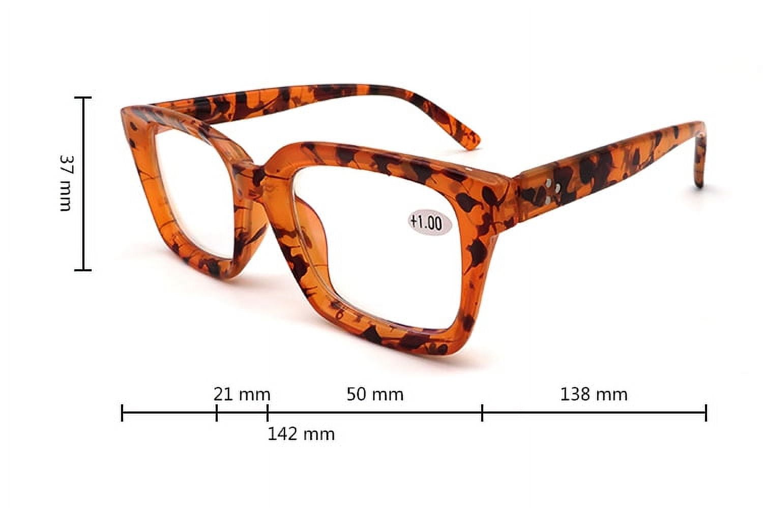 EYEGEMS Brand Eyeglasses +3.00 Women Eco Friendly Sustainable  Reading Glasses  Ladies Walnut Wood Red  & Multicolor 0552